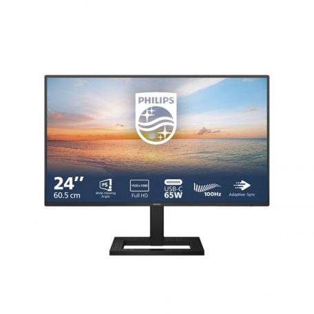 Asztali Monitor, Philips IPS monitor 23.8" 24E1N1300AE/00 1920x1080, 16:9, 250cd/m2, 4ms, HDMI/2xUSB/USB-C, hangszóró, 100Hz