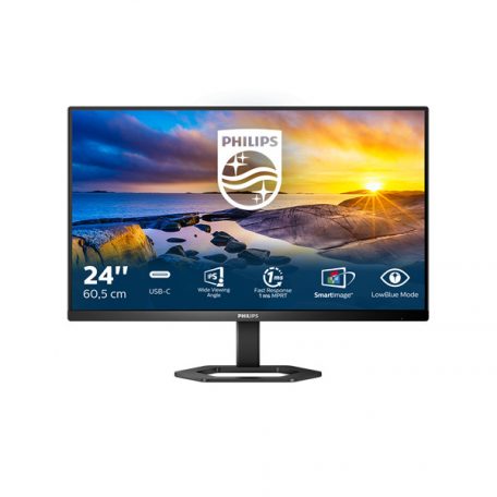 Asztali monitor, Philips IPS monitor 23.8" 24E1N5300AE, 1920x1080, 16:9, 300cd/m2, 1ms, 4xUSB/HDMI/DisplayPort/USB-C, hangszóró