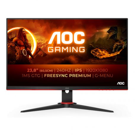 Asztali monitor, AOC Gaming 240Hz IPS monitor 23.8" 24G2ZE/BK, 1920x1080, 16:9, 350 cd/m2, 0.5ms, 2xHDMI/DIsplayPort