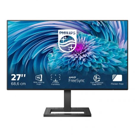 Asztali monitor, Philips IPS monitor 27" 272E2FA, 1920x1080, 16:9, 350cd/m2, 1ms, VGA/DisplayPort/HDMI, hangszóró