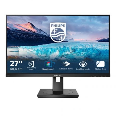 Asztali monitor, Philips IPS monitor 27" 272S1AE, 1920x1080, 16:9, 250cd/m2, 4ms, VGA/DVI/DisplayPort/HDMI, Pivot, hangszóró