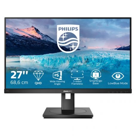 Asztali monitor, Philips IPS monitor 27" 275S1AE, 2560x1440, 16:9, 300cd/m2, 4ms, HDMI/DisplayPort/DVI, Pivot, hangszóró