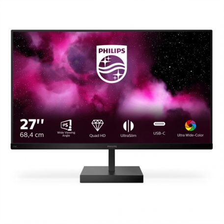 Asztali monitor, Philips IPS monitor 27" 276C8, 2560x1440, 16:9, 350cd/m2, 4ms, 2xHDMI/USB-C