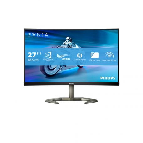 Asztali monitor, Philips EVNIA Ívelt Gaming 240Hz VA monitor 27" 27M1C5200W, 1920x1080, 16:9, 300cd/m2, 0.5ms, 2xHDMI/HDCP/DisplayPort