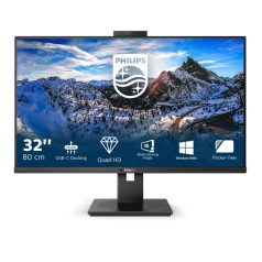   Asztali monitor, Philips IPS monitor 31.5" 326P1H, 2560x1440, 16:9, 350cd/m2, 4ms, 2xHDMI/DP/USB-C/4xUSB/LAN, Pivot, hangszóró&webWebkamera