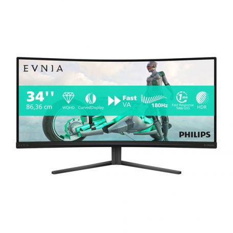 Asztali monitor, Philips EVNIA Ívelt Gaming 180Hz monitor 34" 34M2C3500L