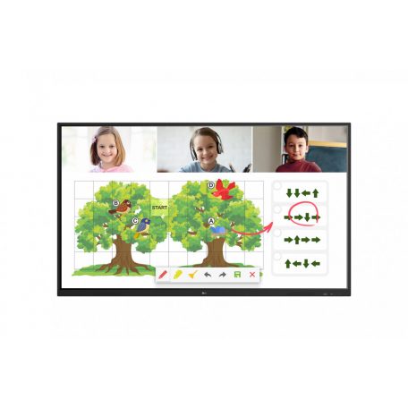 Interaktív kijelző, LG 86TR3DJ, 86” IPS UHD IR Multi Touch Interactive Whiteboard with Embedded Writing Software, Built-in Speakers