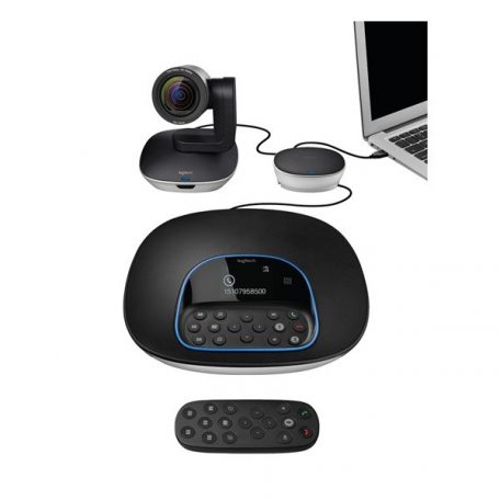 Webkamera, Logitech WebWebkamera - Group 1080p Mikrofonos Kihangosító Hub - 960-001057