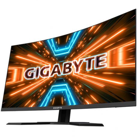 Asztali monitor, Gigabyte Ívelt VA LED Monitor 31.5" G32QC 2560x1440, 2xHDMI/Displayport/2xUSB