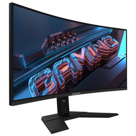 Asztali monitor, Gigabyte Ívelt VA LED Monitor 34" GS34WQC 3440x1440, 2xHDMI/Displayport