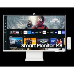   Asztali monitor, Samsung 27 LS27CM801UUXDU M8 4KUHD VA 16:9 4ms smart monitor