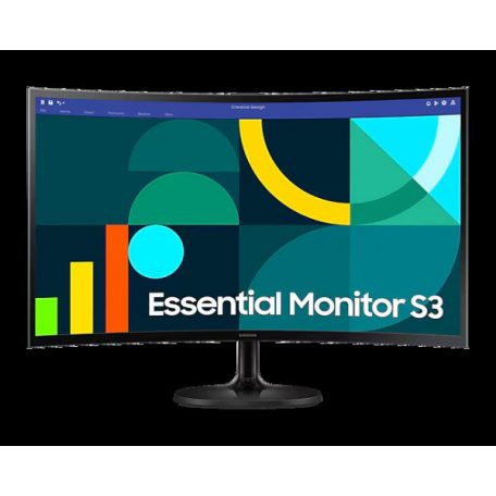 Asztali monitor, SAMSUNG 27 LS27D360GAUXEN FHD VA 16:9 4ms ívelt monitor