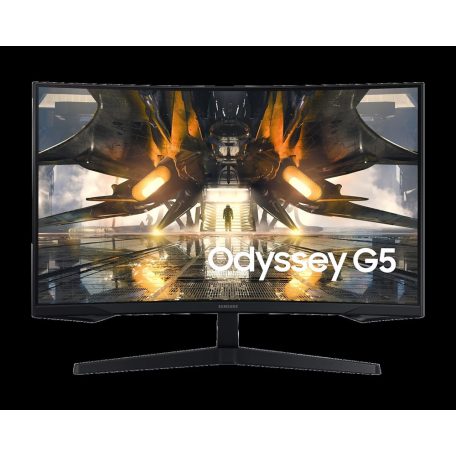 Asztali monitor, Samsung 32 LS32AG550EUXEN Odyssey G5 WQHD VA 16:9 1ms ívelt gamer monitor"