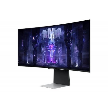 Asztali monitor, Samsung 34 LS34BG850SUXEN Odyssey G8 4K UHD OLED 21:9 1ms Ívelt gamer smart ultrawide monitor