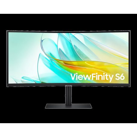 Asztali monitor, Samsung 34 LS34C652UAUXEN ViewFinity S6 S65UC UWQHD VA 21:9 5ms ívelt ultrawide monitor"