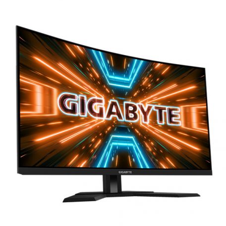 Asztali monitor, Gigabyte Ívelt VA LED Monitor 31.5" M32QC 2560x1440, 2xHDMI/Displayport/4xUSB