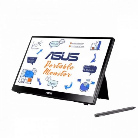 Asztali monitor, Asus 14" MB14AHD ZenScreen Ink - hordozható monitor - USB-C Pivot - IPS