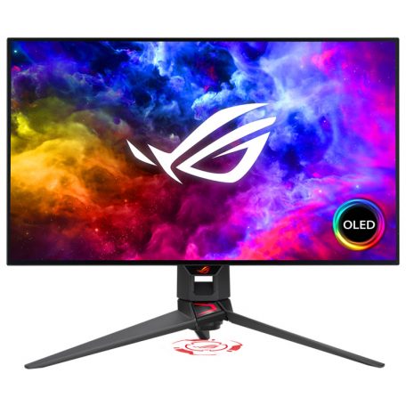 Asztali monitor,  Asus 26.5" ROG Swift PG27AQDM monitor - OLED - Bontott, Sérült termék