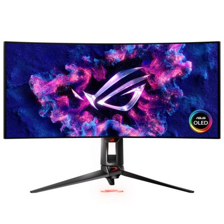 Asztali monitor, Asus 34" ROG Swift PG34WCDM USB-C FreeSync Premium Pro, G-Sync - 800R - OLED