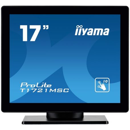 Asztali monitor, Iiyama touch monitor, 17", 1280x1024, 5:4, 215cd, 5ms, 1000:1, DVI/VGA, T1721MSC