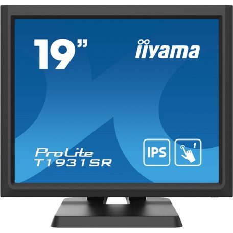 Asztali monitor, Iiyama touch monitor, 19", 1280x1024, 5:4, 200cd, 14ms, 1000:1,VGA/HDMI/DP, T1931SR