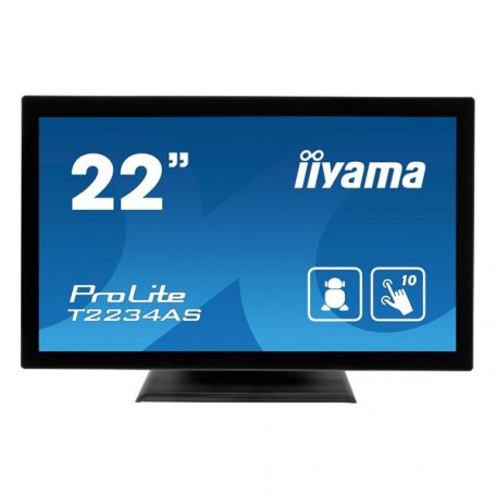 Asztali monitor, Iiyama 24/7 touch monitor, 21,5", 1920x1080, 16:9, 305cd, 8ms,/HDMI/Ethernet, android, 2GB/16GB, T2234AS