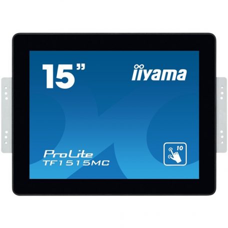 Asztali monitor, Iiyama touch monitor, 15", 1024x768, 4:3 315cd, 8ms, 800:1,VGA/HDMI/DP, Open frame, TF1515MC